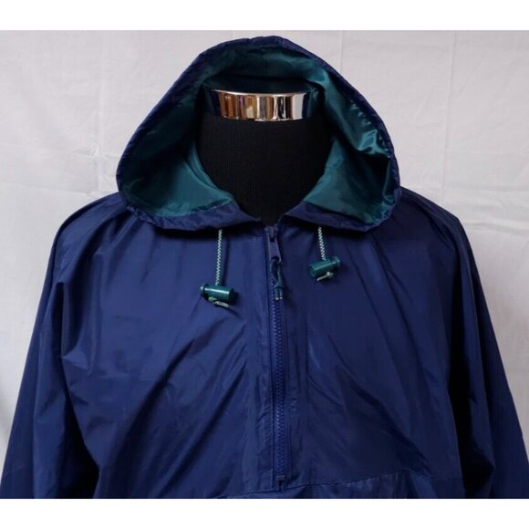 Stearns Dry Wear 1/2 Zip Pullover Blue Packable Windbreaker Rain Coat Jacket (L) - Picture 2 of 13